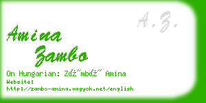 amina zambo business card